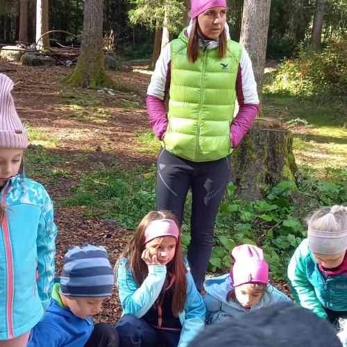 Kinder im Wald beim Projekt "Natopia"